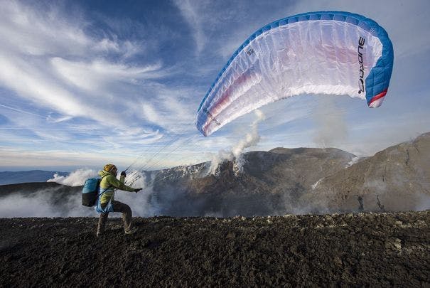 ´Ride and Glide` in Italien: die Vulkan Tour