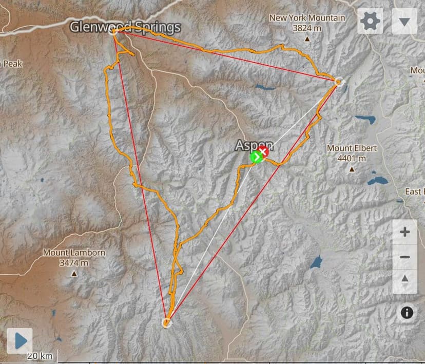 Pete Thompson establece un nuevo récord norteamericano de triángulo FAI  en Colorado, EE.UU.