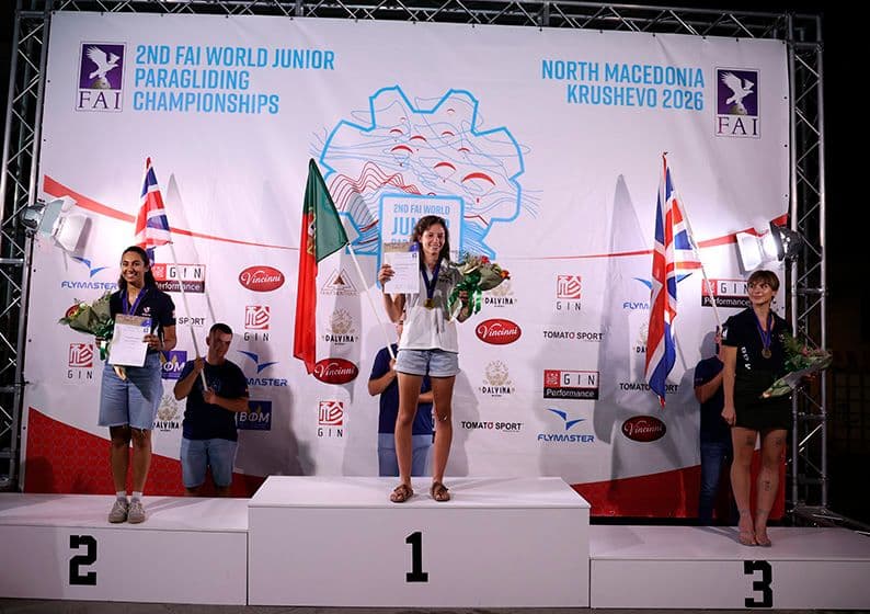 Ivone Silva se corona en la categoría femenina del 2.º Campeonato Mundial Junior de Parapente FAI 2026